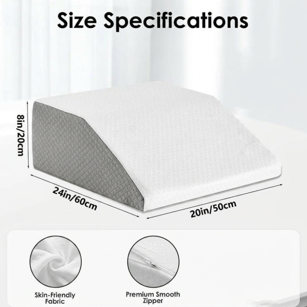 Leg Elevating Pillow — 8-Inch Memory Foam Wedge