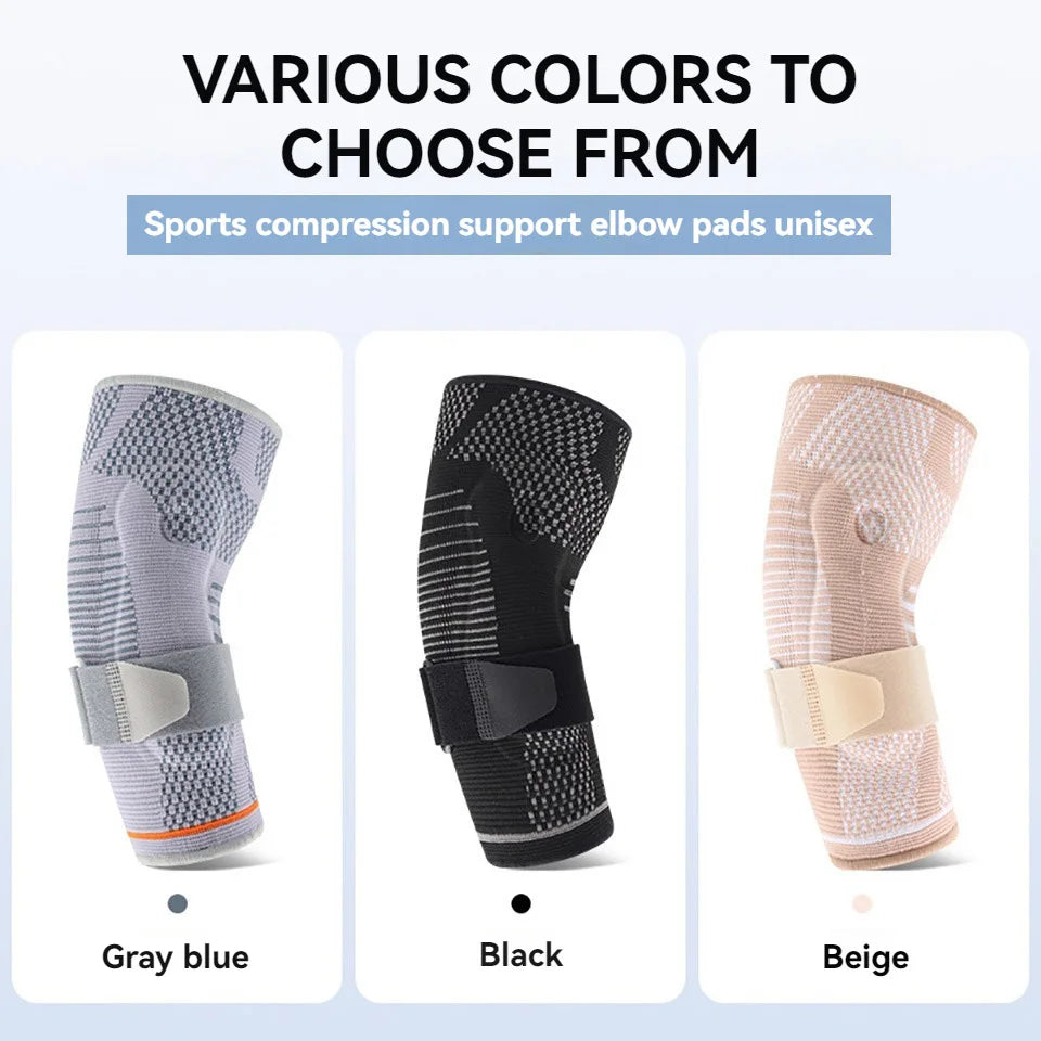 Silicone Elbow Support Brace — 3D Knit Compression (M/L/XL)