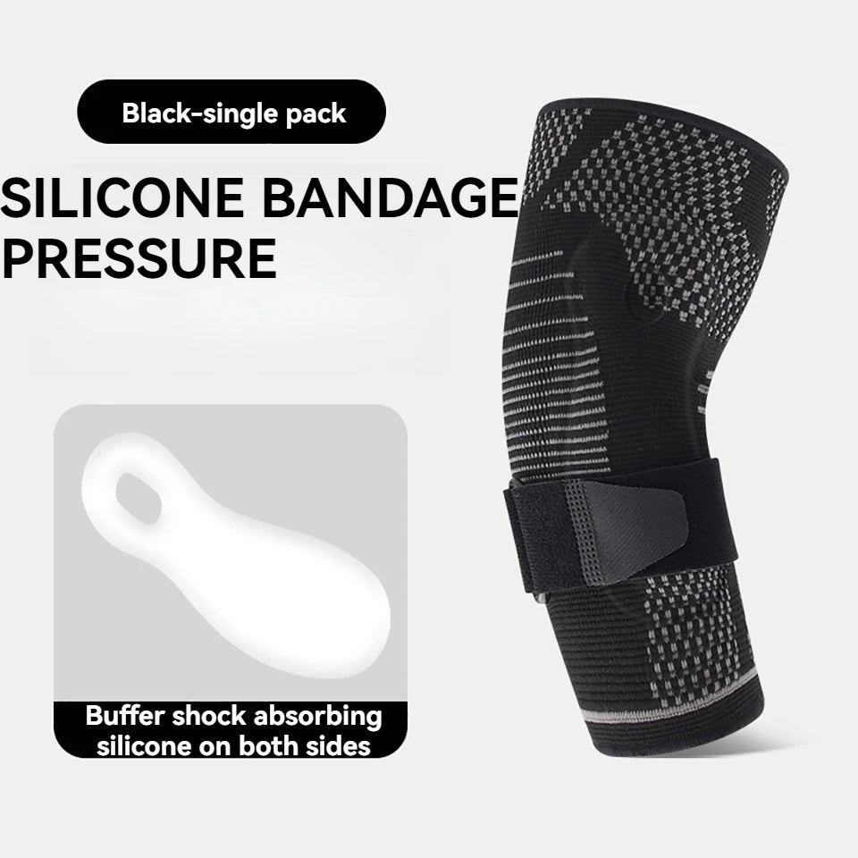 Silicone Elbow Support Brace — 3D Knit Compression (M/L/XL)