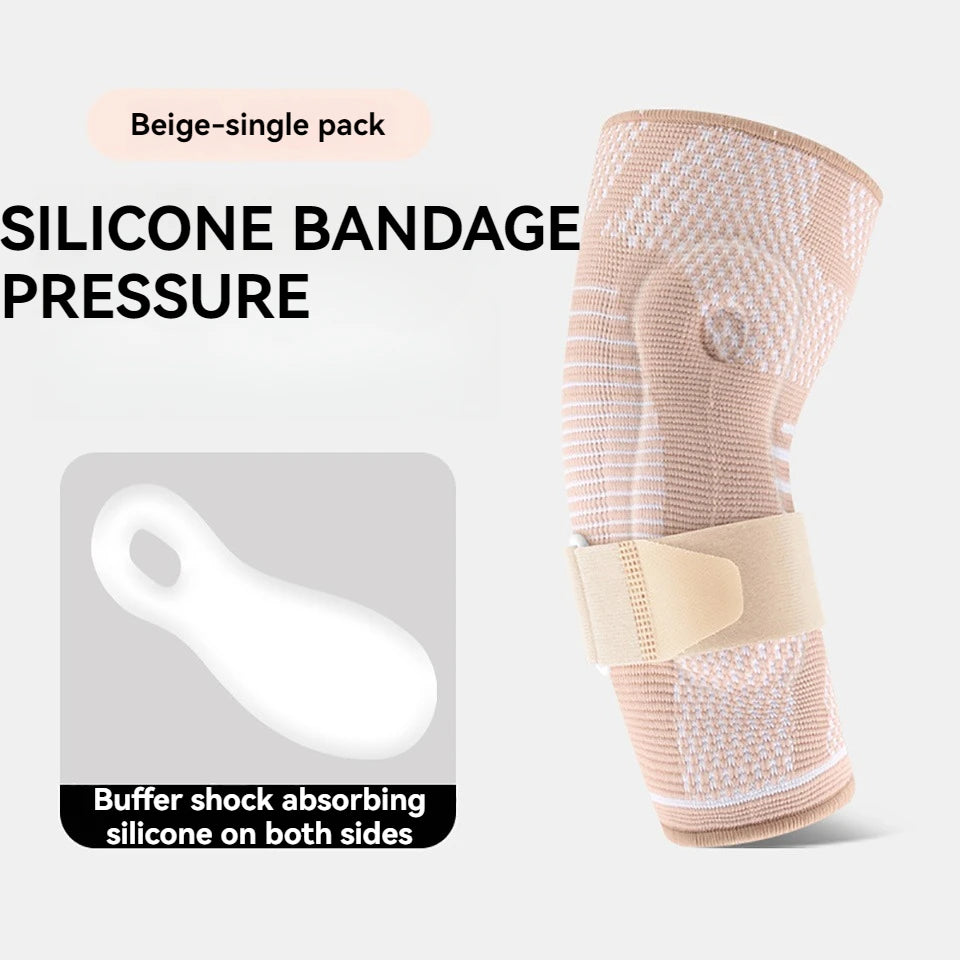 Silicone Elbow Support Brace — 3D Knit Compression (M/L/XL)