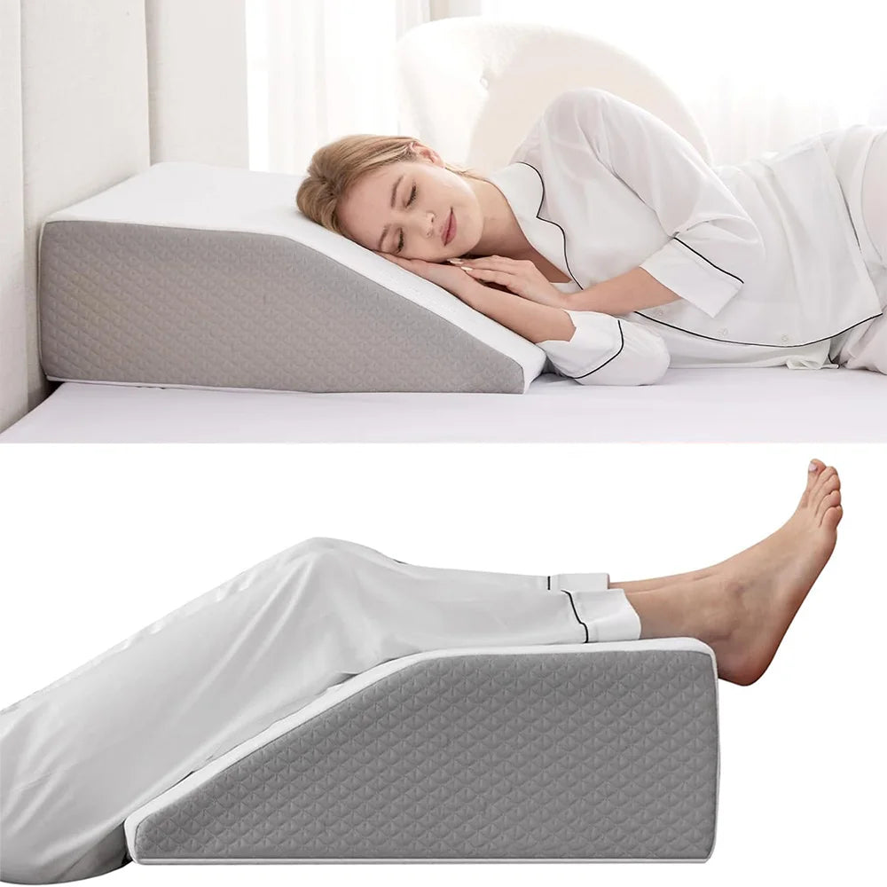 Leg Elevating Pillow — 8-Inch Memory Foam Wedge